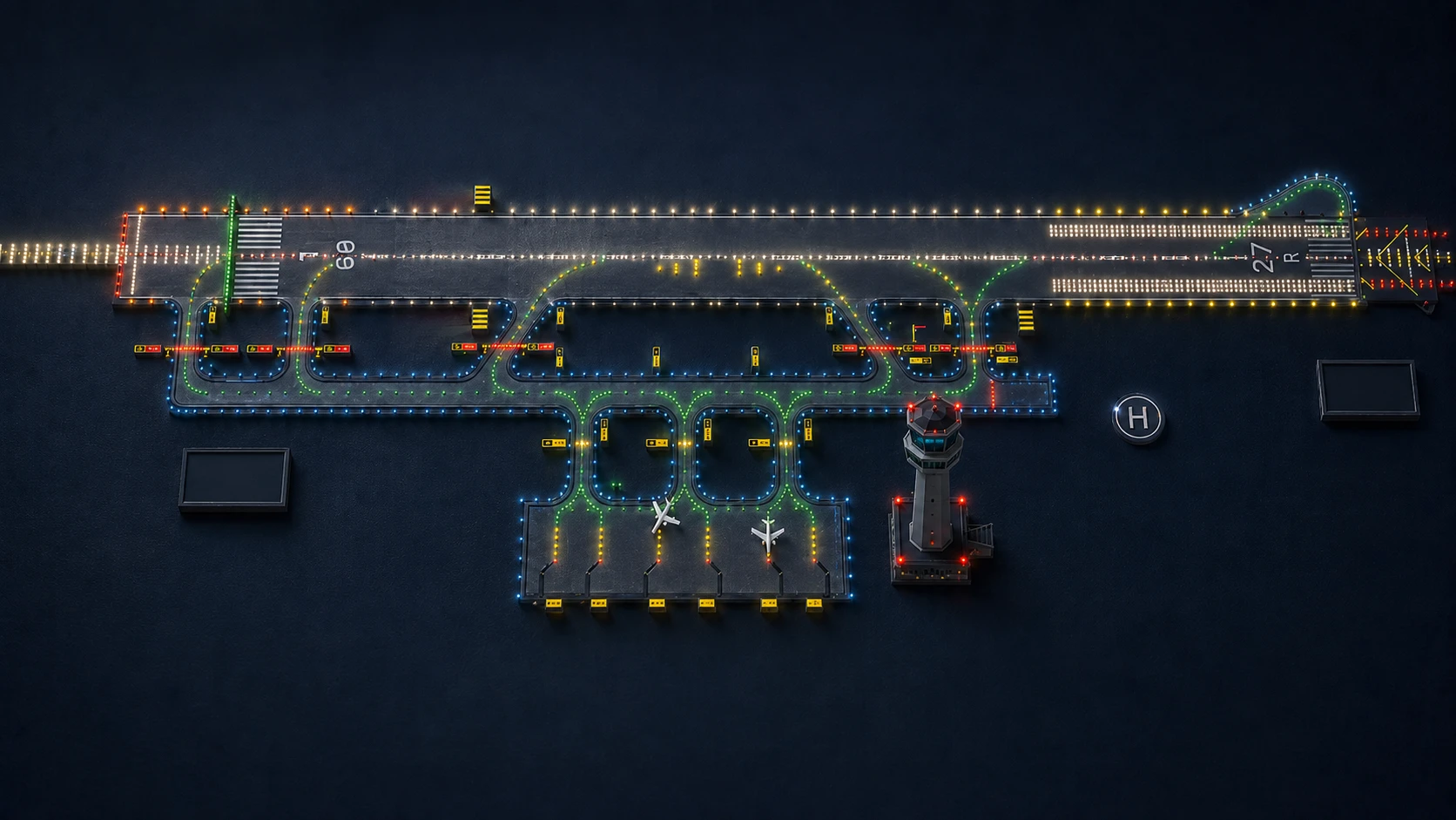 Airfield lighting system illustration